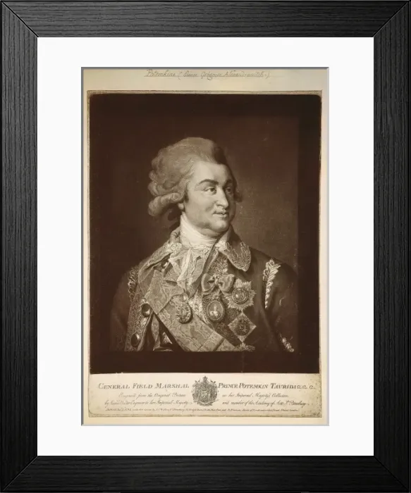 Framed Print : Potemkin, Grigory Aleksandrovich, Prince Tavrichesky Framed Print : Potemkin, Grigory Aleksandrovich, Prince Tavrichesky