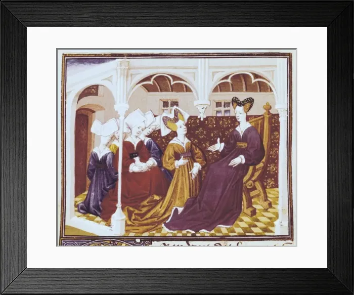 Framed Print : Romance of Tristan and Iseult. Iseult surrounded Framed Print : Romance of Tristan and Iseult. Iseult surrounded