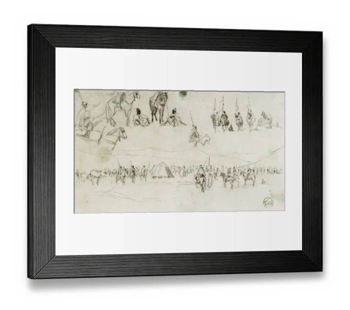 Framed Print : FORTUNY, Mariano (1838-1874). Landscape with Framed Print : FORTUNY, Mariano (1838-1874). Landscape with