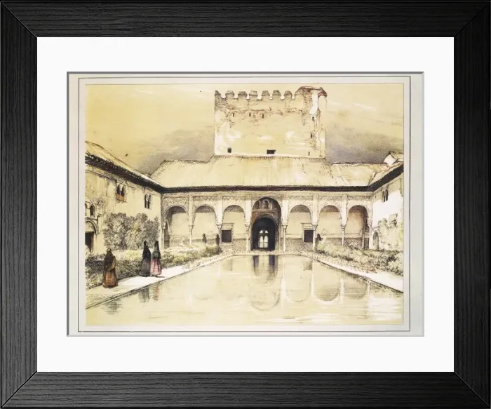 Framed Print : The Alhambra of Granada. Arrayanes or Myrtle Framed Print : The Alhambra of Granada. Arrayanes or Myrtle