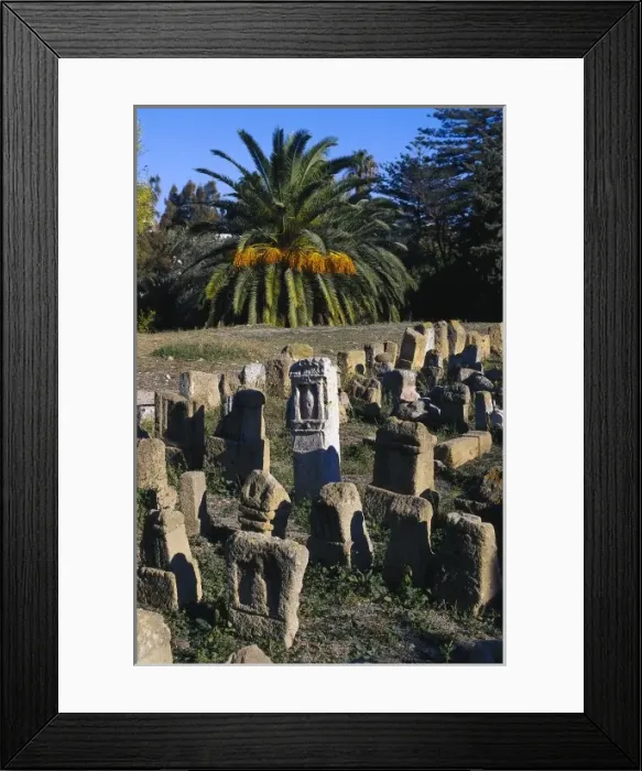Framed Print : TUNISIA. TUNIS. Carthage. Punic pillars, funerary Framed Print : TUNISIA. TUNIS. Carthage. Punic pillars, funerary