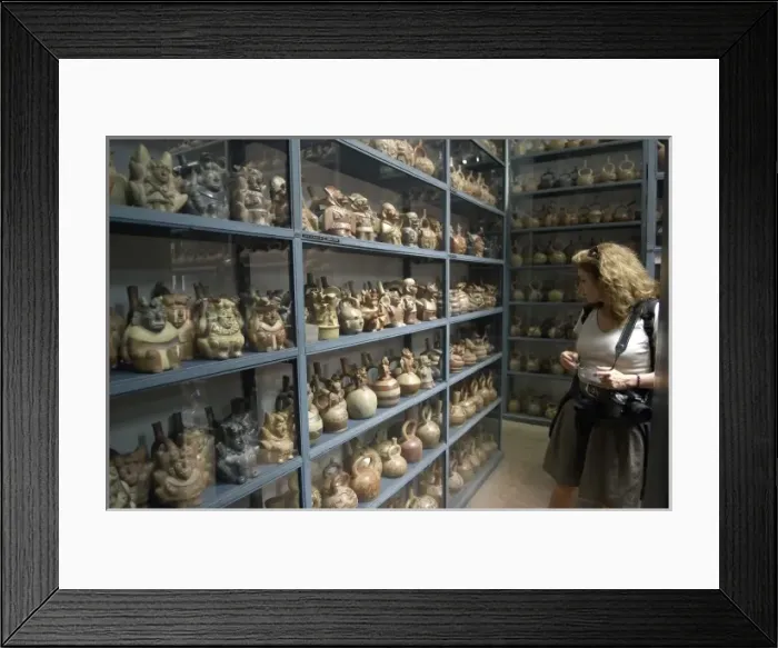 Framed Print : PERU. Lima. Larco Herrera Museum. Deposit of Framed Print : PERU. Lima. Larco Herrera Museum. Deposit of