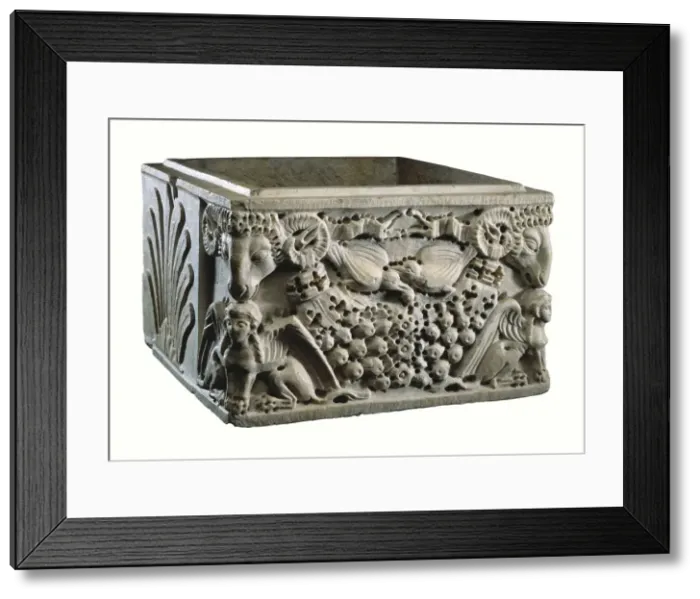 Framed Print : Funerary Urn. 1st-2nd c. Roman art. Early Empire Framed Print : Funerary Urn. 1st-2nd c. Roman art. Early Empire