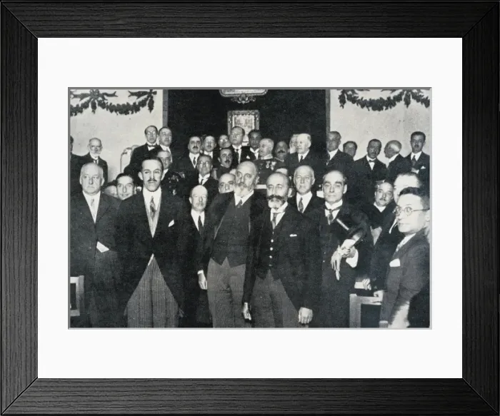 Framed Print : Spain (1923-1930). Miguel Primo de Rivera (left) Framed Print : Spain (1923-1930). Miguel Primo de Rivera (left)