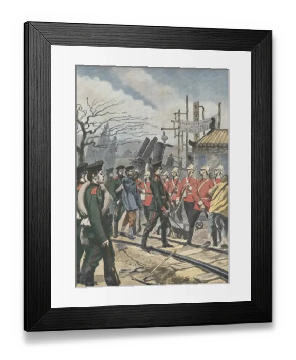 Framed Print : China (1901). Anglo-Russian dispute. Illustration Framed Print : China (1901). Anglo-Russian dispute. Illustration