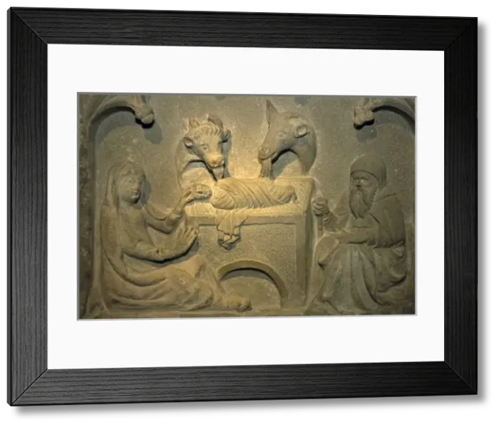 Framed Print : Birth (1360). From the church of Sant Dom讥c Framed Print : Birth (1360). From the church of Sant Dom讥c