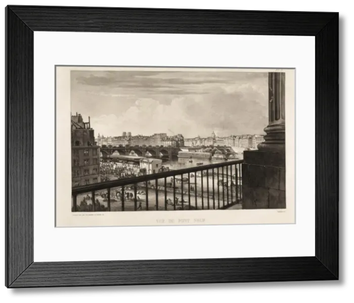 Framed Print : Paris. Pont Neuf, 19th c. Litography. SPAIN Framed Print : Paris. Pont Neuf, 19th c. Litography. SPAIN