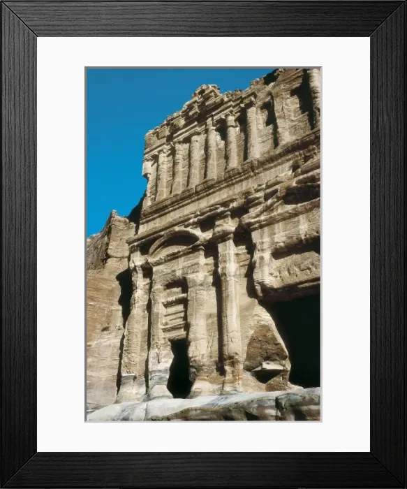 Framed Print : JORDAN. MaN. Petra. Palace Tomb or Three Storey Framed Print : JORDAN. MaN. Petra. Palace Tomb or Three Storey