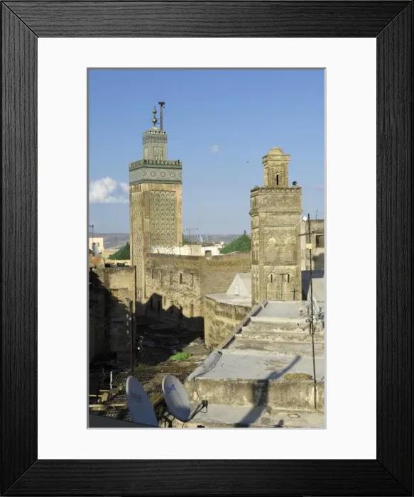 Framed Print : MOROCCO. Fes. Minarets in the medina Framed Print : MOROCCO. Fes. Minarets in the medina