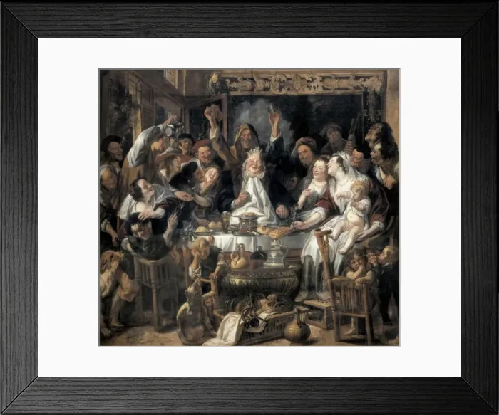 Framed Print : JORDAENS, Jacob (1593-1678). The King Drinks Framed Print : JORDAENS, Jacob (1593-1678). The King Drinks