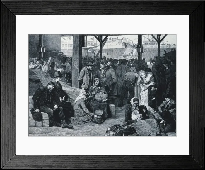 Framed Print : NETHERLANDS. The Hague. Departure of emigrants Framed Print : NETHERLANDS. The Hague. Departure of emigrants