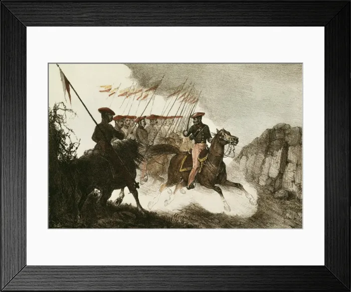Framed Print : Spain (19th c. ). Carlist Wars. Squadron of Biscay Framed Print : Spain (19th c. ). Carlist Wars. Squadron of Biscay