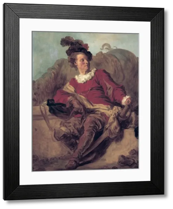 Framed Print : FRAGONARD, Jean Honor頨1732-1806). Abbot of Framed Print : FRAGONARD, Jean Honor頨1732-1806). Abbot of