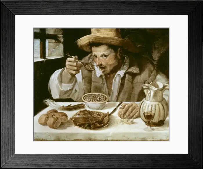 Framed Print : CARRACHE, Annibale. The Beaneater. ca. 1583 - Framed Print : CARRACHE, Annibale. The Beaneater. ca. 1583 -