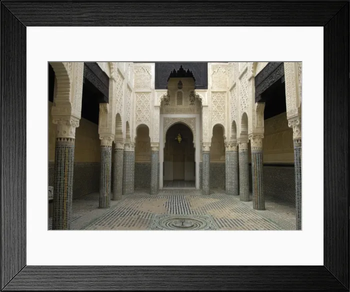 Framed Print : MOROCCO. Sal鮠Madrasah (c. 1341). Islamic art Framed Print : MOROCCO. Sal鮠Madrasah (c. 1341). Islamic art