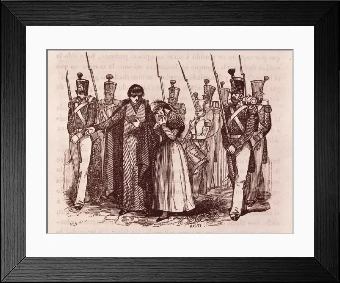 Framed Print : Spain. First Carlist War. Ramabreras going Framed Print : Spain. First Carlist War. Ramabreras going