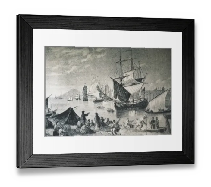 Framed Print : Spain (1500). Arrival of the governor Francisco Framed Print : Spain (1500). Arrival of the governor Francisco