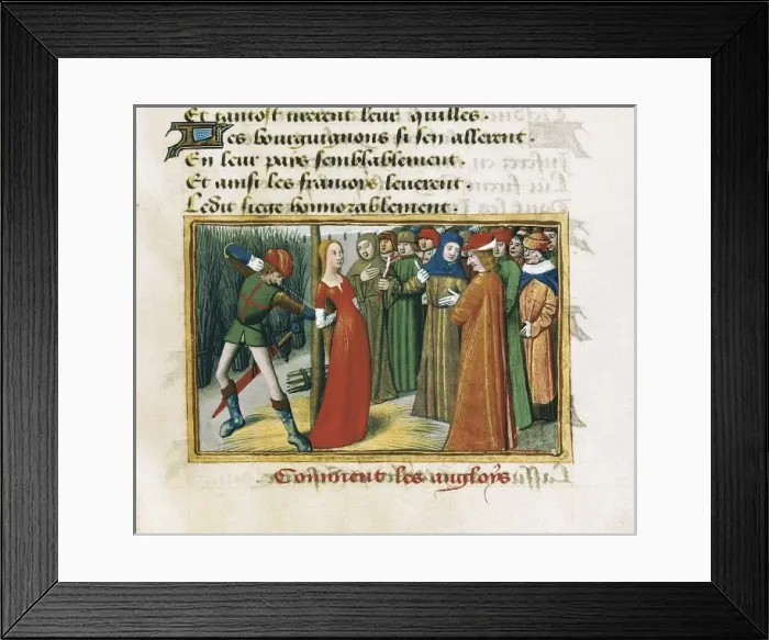 Framed Print : Joan of Arc at the stake, 1431. Fol. 71 of Framed Print : Joan of Arc at the stake, 1431. Fol. 71 of