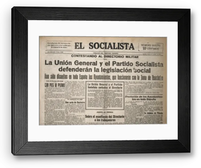Framed Print : Spain (1923). Primo de Riveras Dictatorship Framed Print : Spain (1923). Primo de Riveras Dictatorship