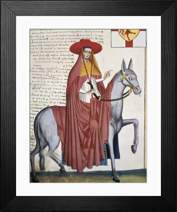 Framed Print : Capodilista Codex. 1434. Clergyman. Miniature Framed Print : Capodilista Codex. 1434. Clergyman. Miniature
