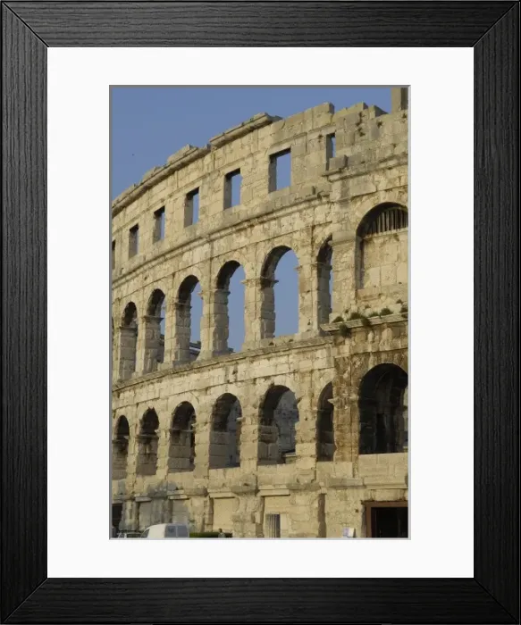 Framed Print : CROATIA. Pula. Roman amphitheatre. Roman art Framed Print : CROATIA. Pula. Roman amphitheatre. Roman art