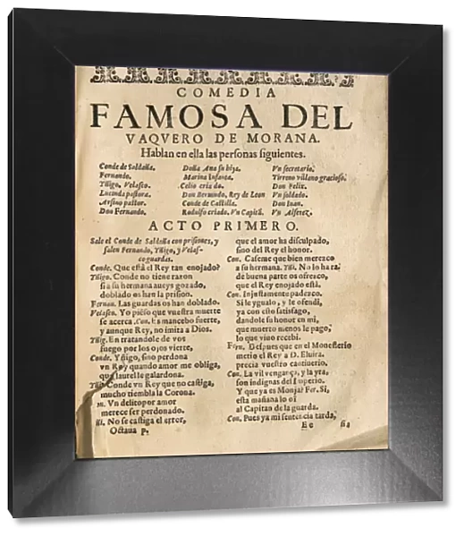 VEGA CARPIO, F鬩x Lope de (1562-1635). El vaquero