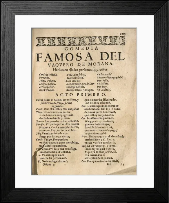 Framed Print : VEGA CARPIO, F鬩x Lope de (1562-1635). El vaquero Framed Print : VEGA CARPIO, F鬩x Lope de (1562-1635). El vaquero