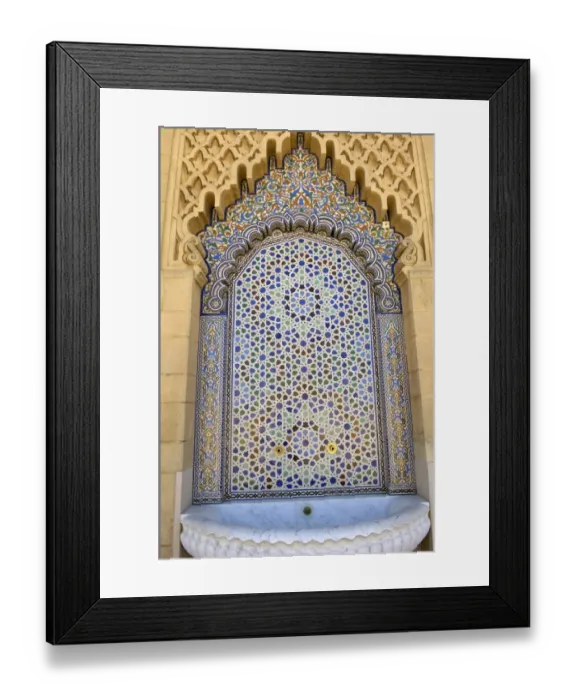 Framed Print : MOROCCO. Rabat. Detail of the fountain in Framed Print : MOROCCO. Rabat. Detail of the fountain in