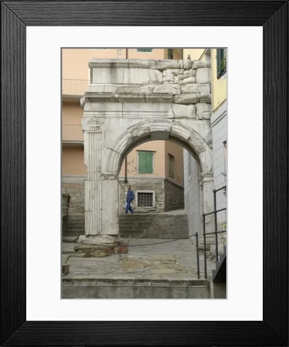 Framed Print : ITALY. Trieste. Arch of Riccardo (33 BC). Roman Framed Print : ITALY. Trieste. Arch of Riccardo (33 BC). Roman