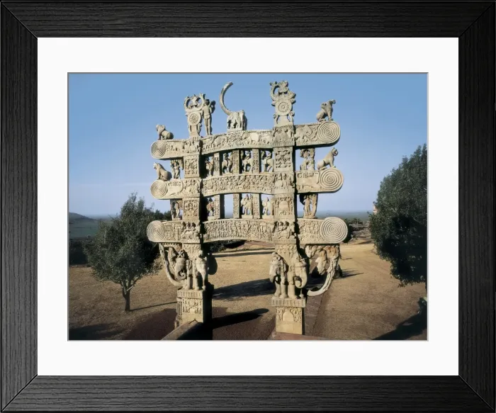Framed Print : Great Stupa. 3rd BC. INDIA. Sanchi. Northern Framed Print : Great Stupa. 3rd BC. INDIA. Sanchi. Northern