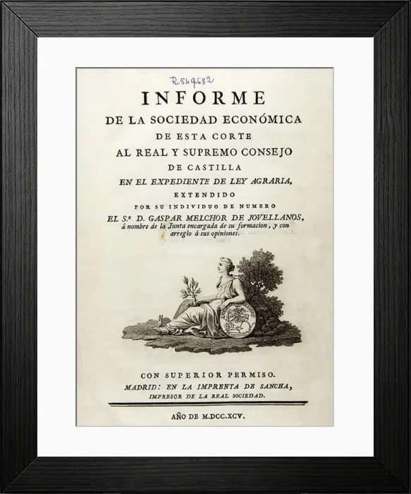 Framed Print : JOVELLANOS, Gaspar Melchor de (1744-1811). Spanish Framed Print : JOVELLANOS, Gaspar Melchor de (1744-1811). Spanish