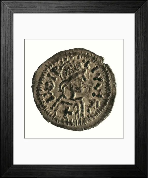 Framed Print : Hispanic-Visigothic triens of Ergica and Wittiza Framed Print : Hispanic-Visigothic triens of Ergica and Wittiza