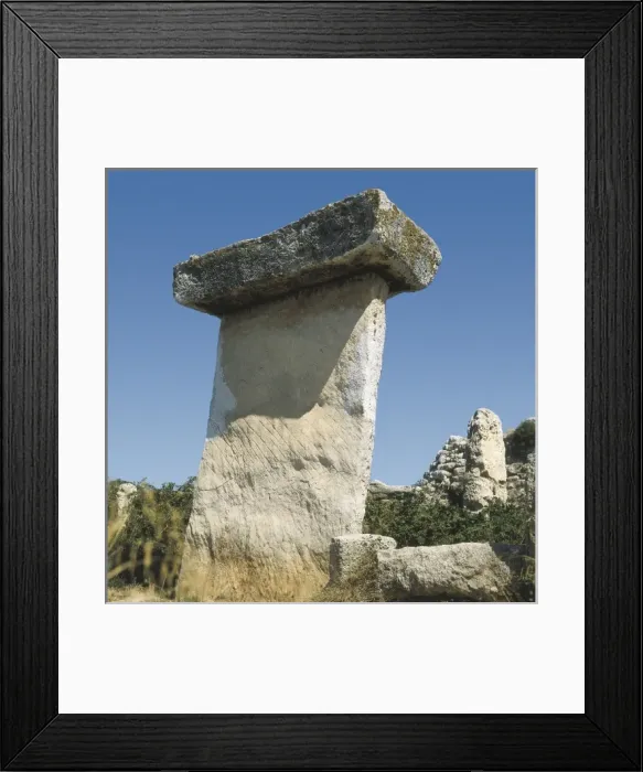 Framed Print : SPAIN. BALEARES. MENORCA. Taula de Trepucalayotic Framed Print : SPAIN. BALEARES. MENORCA. Taula de Trepucalayotic