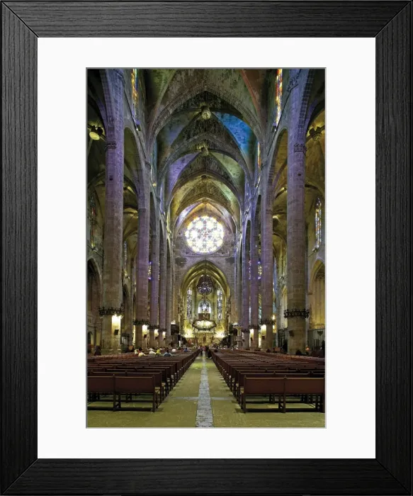 Framed Print : Palma de Majora Cathedral. ca. 1230-1613. SPAIN Framed Print : Palma de Majora Cathedral. ca. 1230-1613. SPAIN