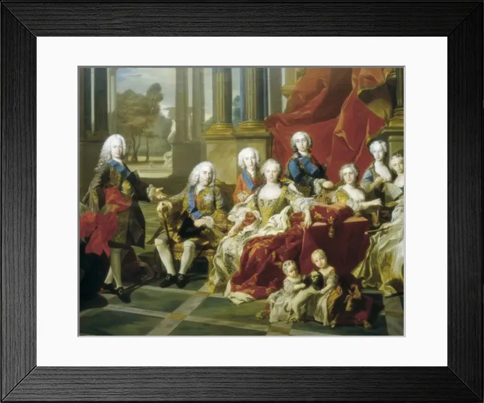 Framed Print : VAN LOO, Louis Michel (1707-1771). The Family Framed Print : VAN LOO, Louis Michel (1707-1771). The Family
