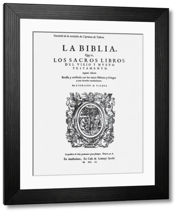 Framed Print : Title page of Bible, that is, sacred books of Framed Print : Title page of Bible, that is, sacred books of