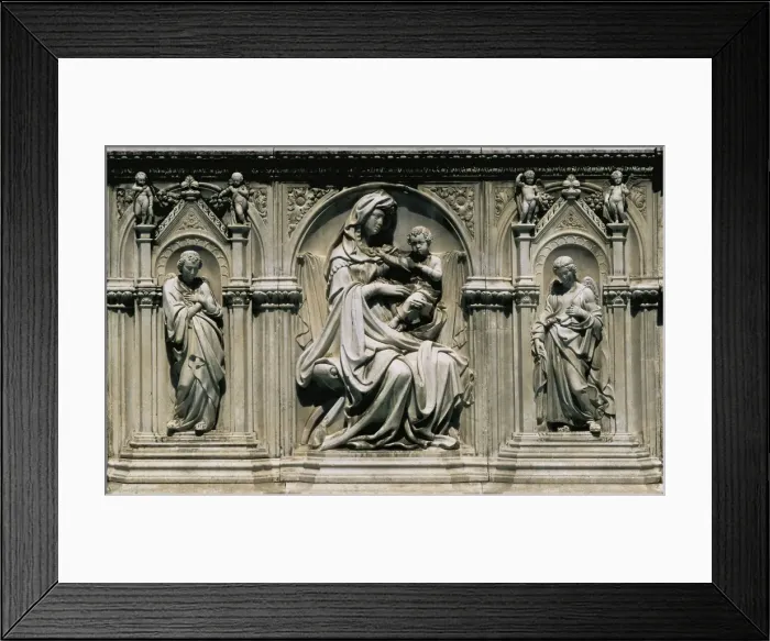 Framed Print : DELLA QUERCIA, Jacopo (1374-1438). Gaia Fountain Framed Print : DELLA QUERCIA, Jacopo (1374-1438). Gaia Fountain
