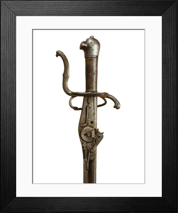 Framed Print : German swords handle (late 16th c. ). ITALY Framed Print : German swords handle (late 16th c. ). ITALY