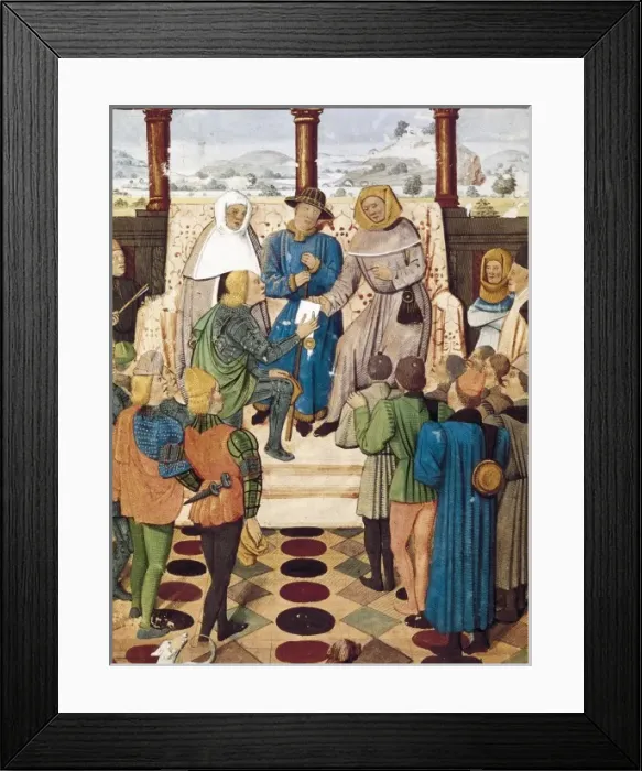 Framed Print : France. Kingdom of Charles VII. The king delivers Framed Print : France. Kingdom of Charles VII. The king delivers