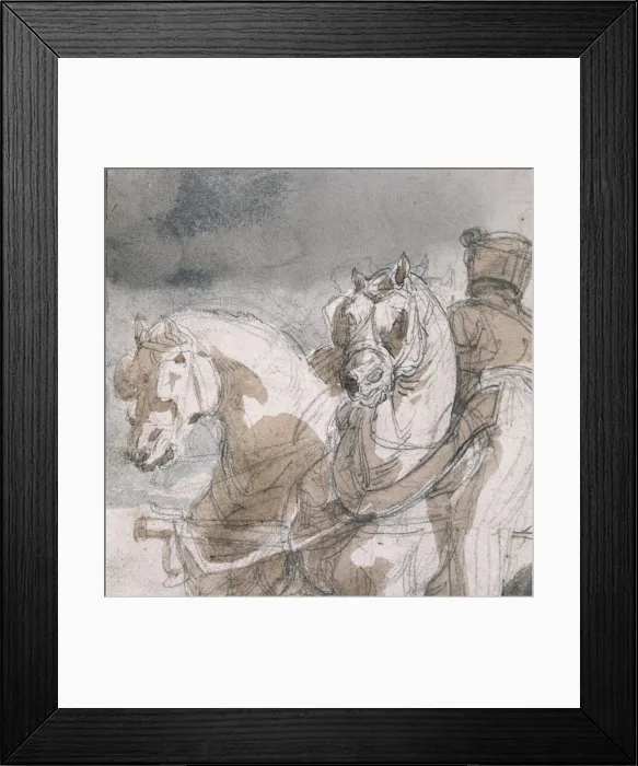 Framed Print : GɒICAULT, Th鯤ore (1791-1824). Munition Cart Framed Print : GɒICAULT, Th鯤ore (1791-1824). Munition Cart