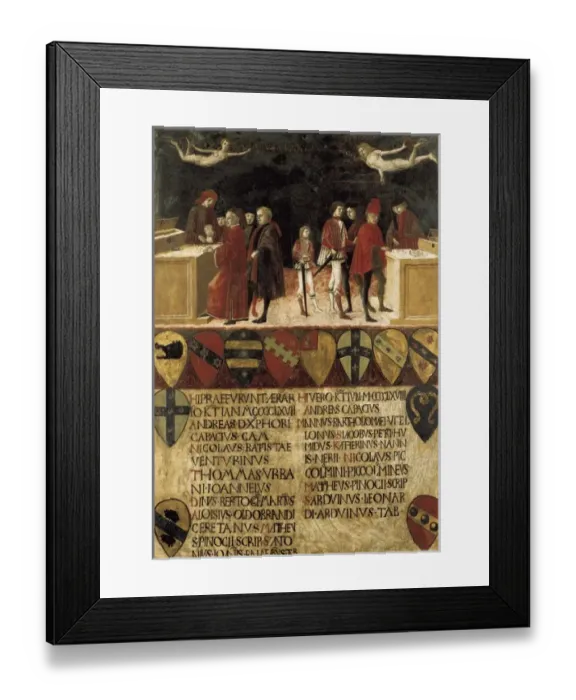 Framed Print : BENVENUTO DI GIOVANNI (1436-1518). The Council Framed Print : BENVENUTO DI GIOVANNI (1436-1518). The Council