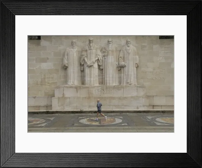 Framed Print : SWITZERLAND. Geneva. Reformation Wall. Statues Framed Print : SWITZERLAND. Geneva. Reformation Wall. Statues