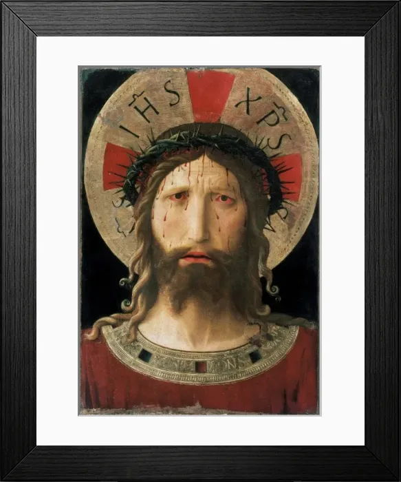 Framed Print : ANGELICO, Fra (1387-1455). Thorn-crowned Christ Framed Print : ANGELICO, Fra (1387-1455). Thorn-crowned Christ