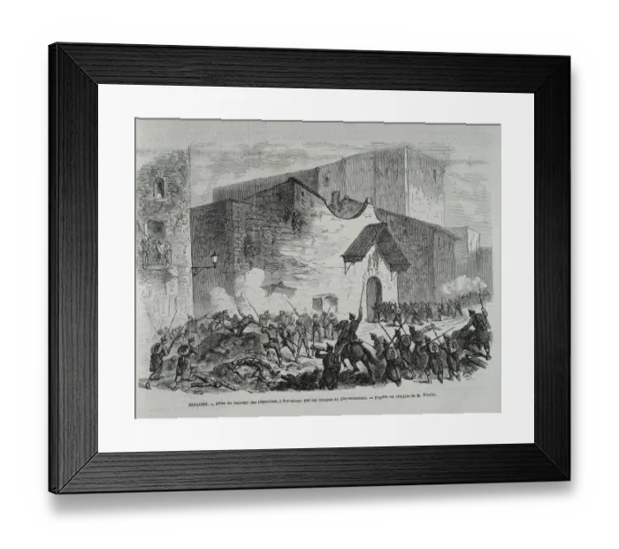 Framed Print : Spain (1869). Glorious Revolution. Barcelona