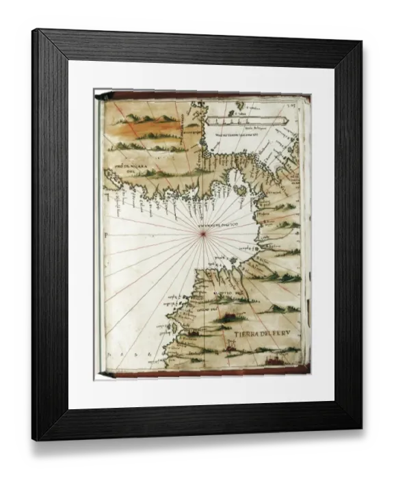 Framed Print : Islario General (16th c. ), work by Alonso de Framed Print : Islario General (16th c. ), work by Alonso de