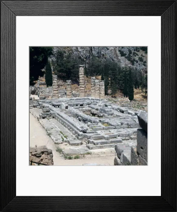 Framed Print : GREECE. CENTRAL GREECE. PHOCIS. Delphi. Temple Framed Print : GREECE. CENTRAL GREECE. PHOCIS. Delphi. Temple