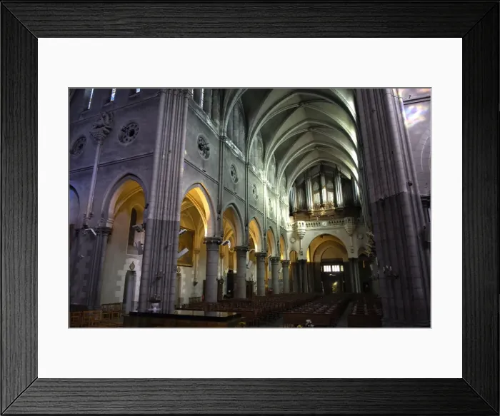 Framed Print : FRANCE. Pau. Church of Saint-Martin (19th c. ) Framed Print : FRANCE. Pau. Church of Saint-Martin (19th c. )