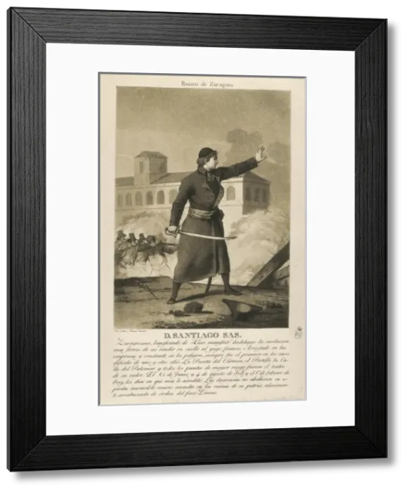 Framed Print : Spain (1809). Peninsular War. Santiago Sas, clergyman Framed Print : Spain (1809). Peninsular War. Santiago Sas, clergyman