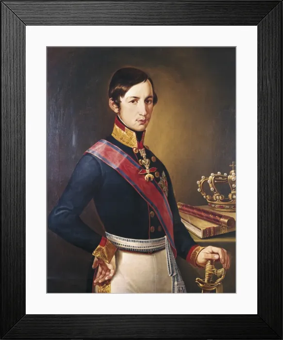 Framed Print : MALATESTA, Adeodaldo (1806-1891). Portrait of Framed Print : MALATESTA, Adeodaldo (1806-1891). Portrait of