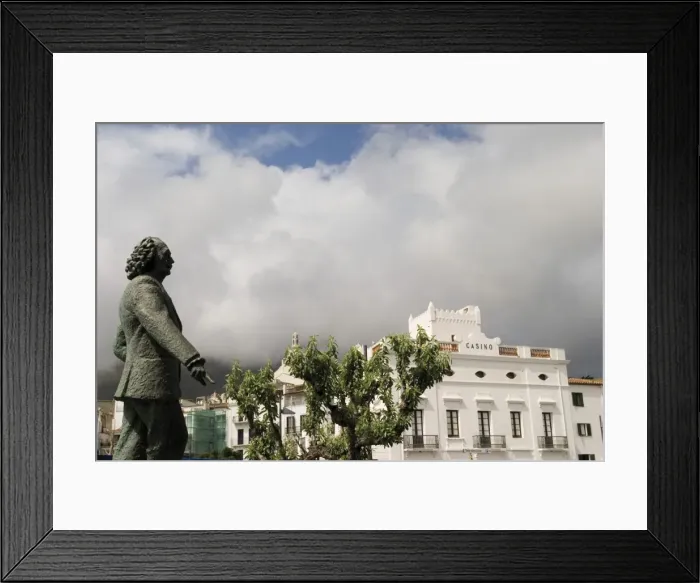 Framed Print : SPAIN. CATALONIA. GERONA. Cadaqu鳮Casino. Sculpture Framed Print : SPAIN. CATALONIA. GERONA. Cadaqu鳮Casino. Sculpture